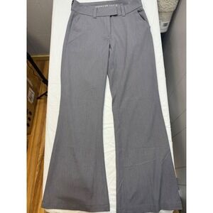 American Eagle Women Grey Stretch Flare Dress Pants Size 2 Regular